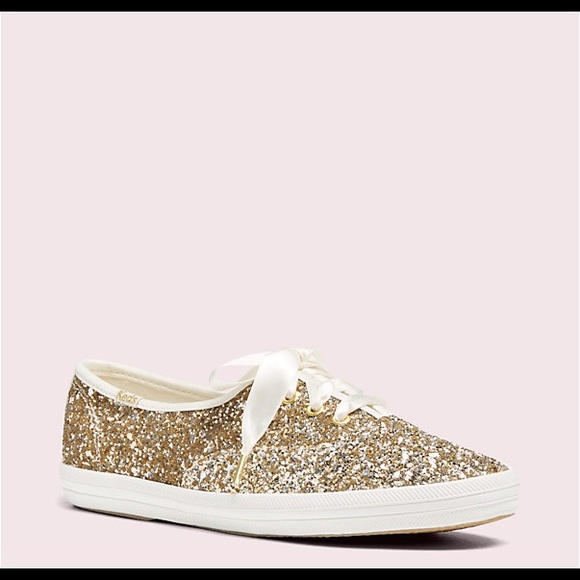 Keds x kate spade new york Champion Glitter, Platinum Gold - Picture 1 of 5